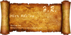 Hirt Róza névjegykártya
